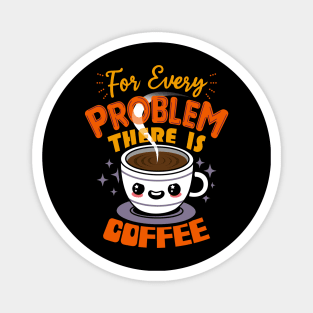 Funny Kawaii Coffee Typography Gift For Coffee Lovers Magnet